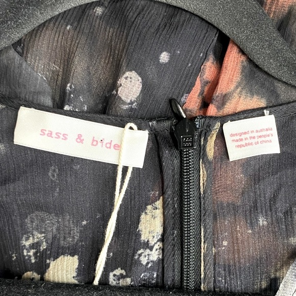 Sass & Bide Interstella Printed Sheer Silk Dress 2 NWT - Picture 3 of 14